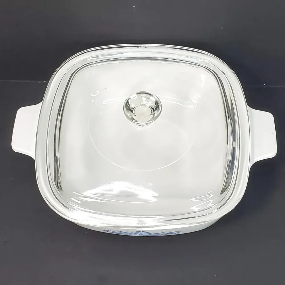 Vtg Corning Ware Casserole Dish Blue Cornflower 1 qt P-1-B Farmcore Country